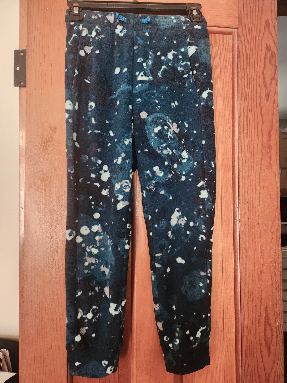 tek gear Teal Green/Blue Galaxy-Print Fleece Pj Bottoms